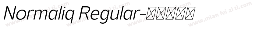 Normaliq Regular字体转换